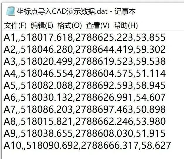 RTK测量的坐标点数据如何导入CAD？